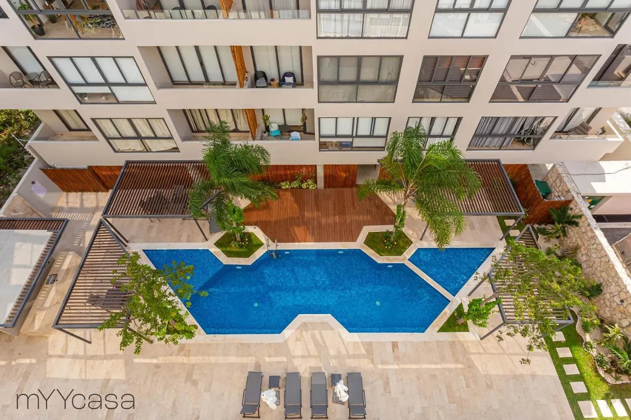 Amazing Apt. W/ Pool & Jacuzzi In Playa Del Carmen Apartamento